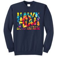 Retro Hippie Tie Dye Hawk Tuah Spit On That Thang Sweatshirt