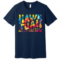 Retro Hippie Tie Dye Hawk Tuah Spit On That Thang Premium T-Shirt