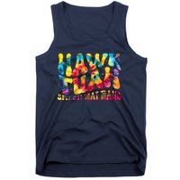 Retro Hippie Tie Dye Hawk Tuah Spit On That Thang Tank Top