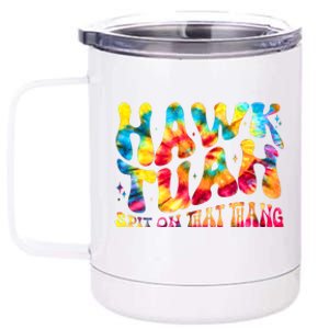 Retro Hippie Tie Dye Hawk Tuah Spit On That Thang 12 oz Stainless Steel Tumbler Cup