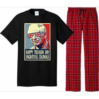 Retro Happy Treason Day 4th Of July British Colonials Flag Pajama Set