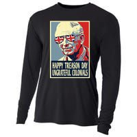 Retro Happy Treason Day 4th Of July British Colonials Flag Cooling Performance Long Sleeve Crew