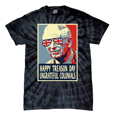 Retro Happy Treason Day 4th Of July British Colonials Flag Tie-Dye T-Shirt