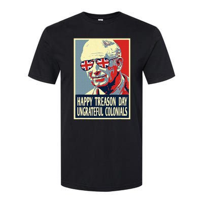 Retro Happy Treason Day 4th Of July British Colonials Flag Softstyle CVC T-Shirt