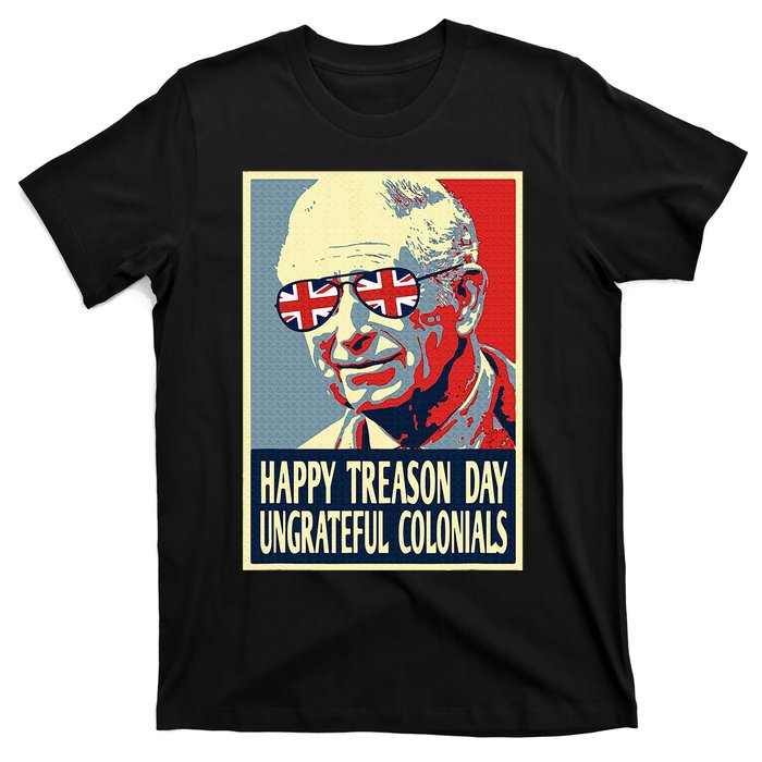 Retro Happy Treason Day 4th Of July British Colonials Flag T-Shirt