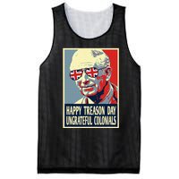 Retro Happy Treason Day 4th Of July British Colonials Flag Mesh Reversible Basketball Jersey Tank