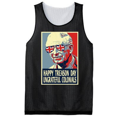 Retro Happy Treason Day 4th Of July British Colonials Flag Mesh Reversible Basketball Jersey Tank