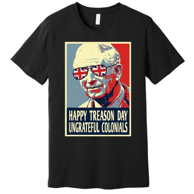 Retro Happy Treason Day 4th Of July British Colonials Flag Premium T-Shirt