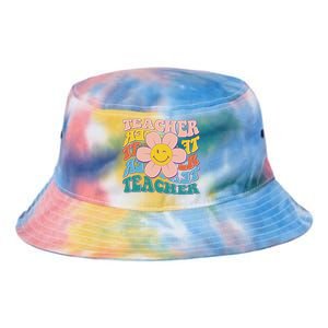 Retro Hippie Teacher Flower Smiley Emoji Tie Dye Newport Bucket Hat