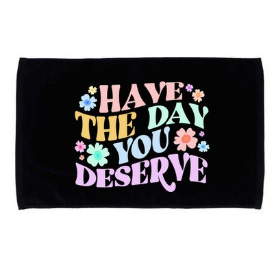 Retro Have The Day You Deserve Microfiber Hand Towel