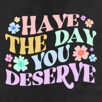 Retro Have The Day You Deserve Microfiber Hand Towel
