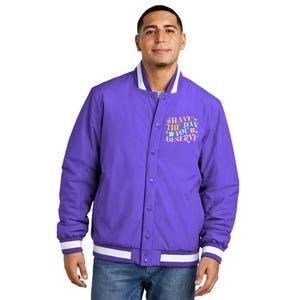 Retro Have The Day You Deserve Insulated Varsity Jacket