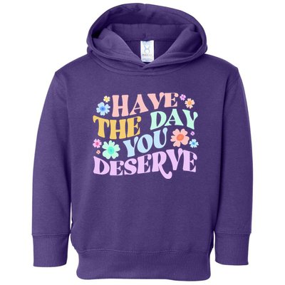 Retro Have The Day You Deserve Toddler Hoodie