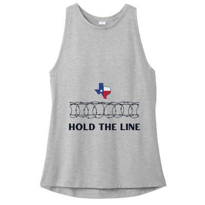 Republican Hold The Line Patriotic Ladies PosiCharge Tri-Blend Wicking Tank