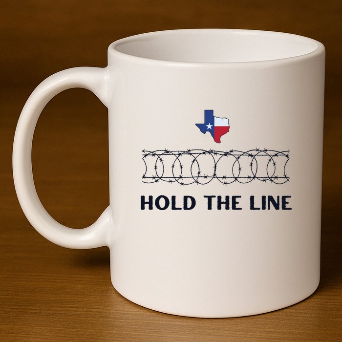 Republican Hold The Line Patriotic 11oz C Handle Ceramic Mug