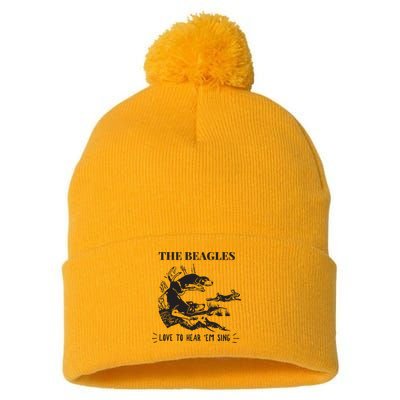 Rabbit Hunting The Beagles Love To Hear Em Sing Pom Pom 12in Knit Beanie