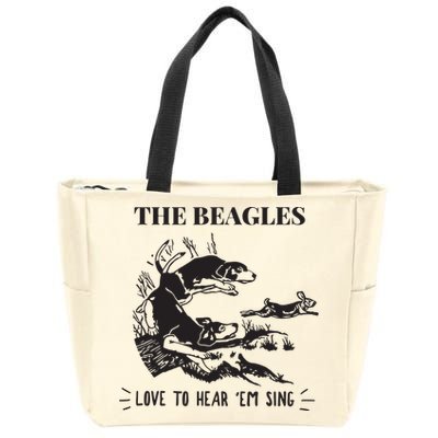 Rabbit Hunting The Beagles Love To Hear Em Sing Zip Tote Bag