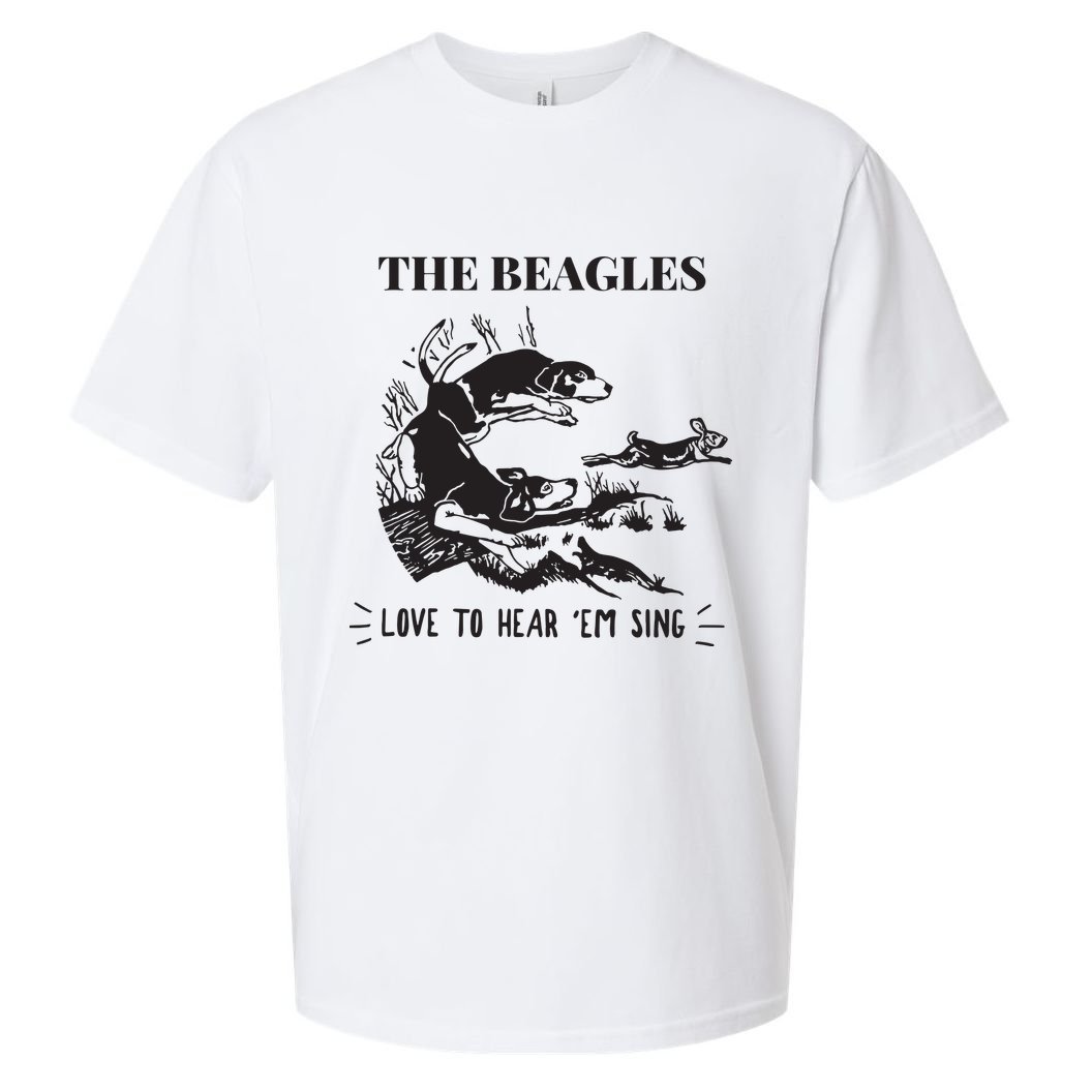 Rabbit Hunting The Beagles Love To Hear Em Sing Sueded Cloud Jersey T-Shirt