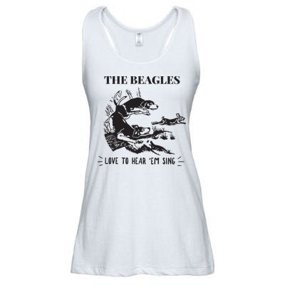 Rabbit Hunting The Beagles Love To Hear Em Sing Ladies Essential Flowy Tank