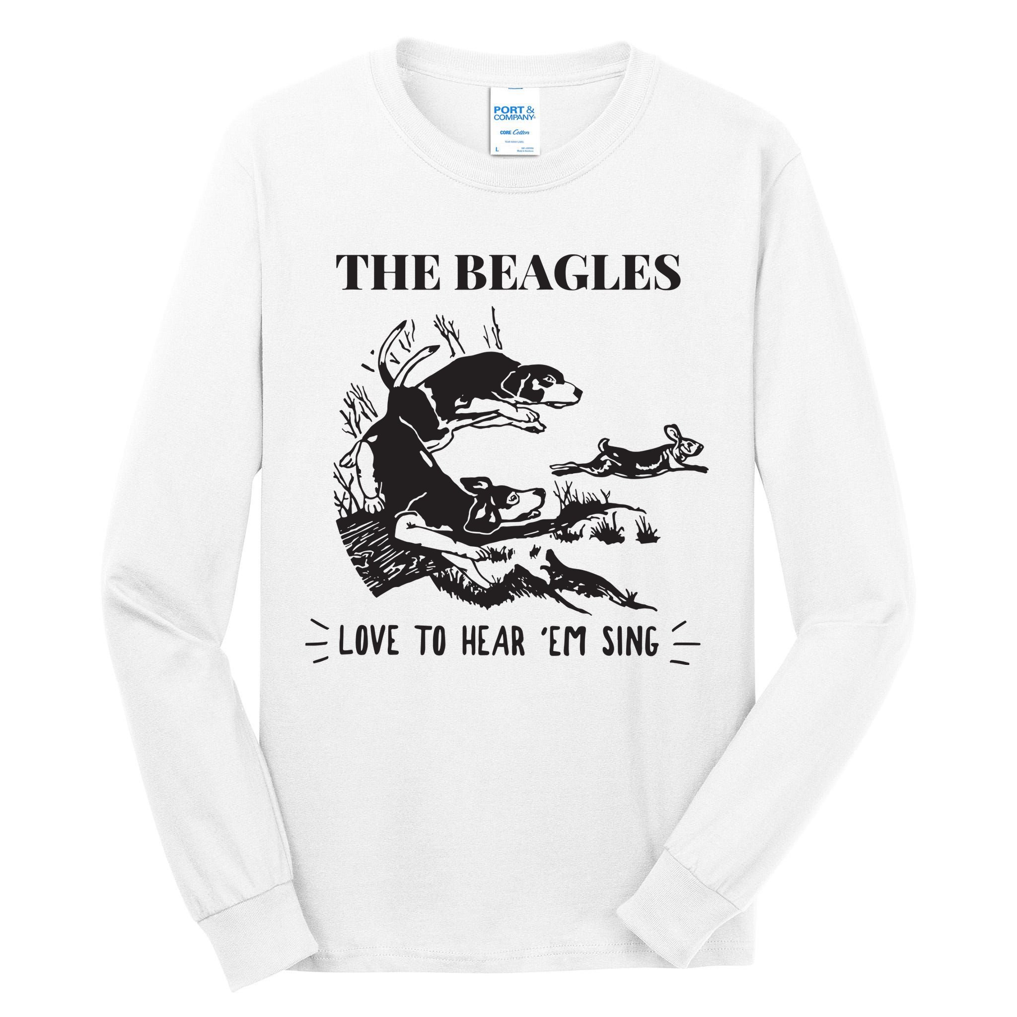 Rabbit Hunting The Beagles Love To Hear Em Sing Tall Long Sleeve T-Shirt