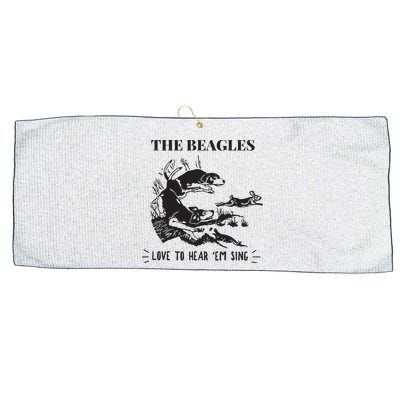 Rabbit Hunting The Beagles Love To Hear Em Sing Large Microfiber Waffle Golf Towel