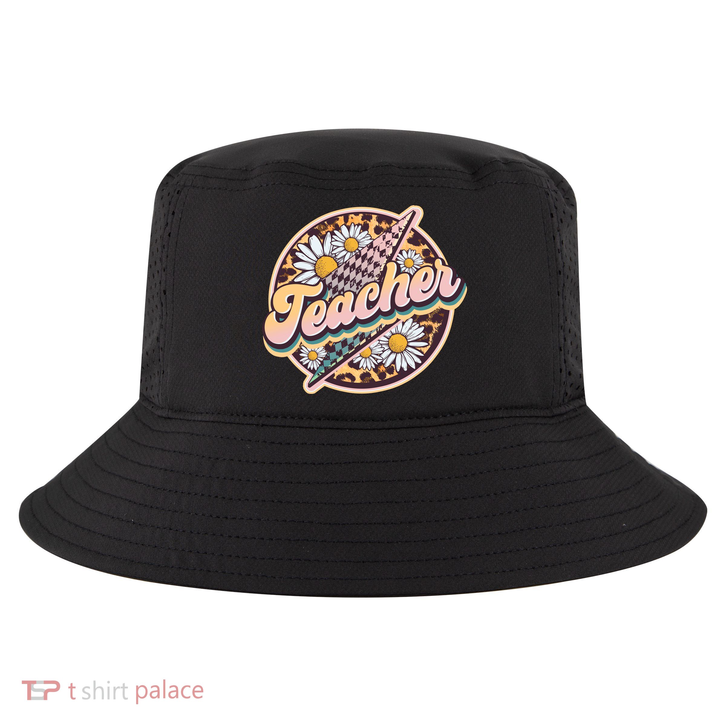 Retro Hippie Teacher Cool Comfort Performance Bucket Hat