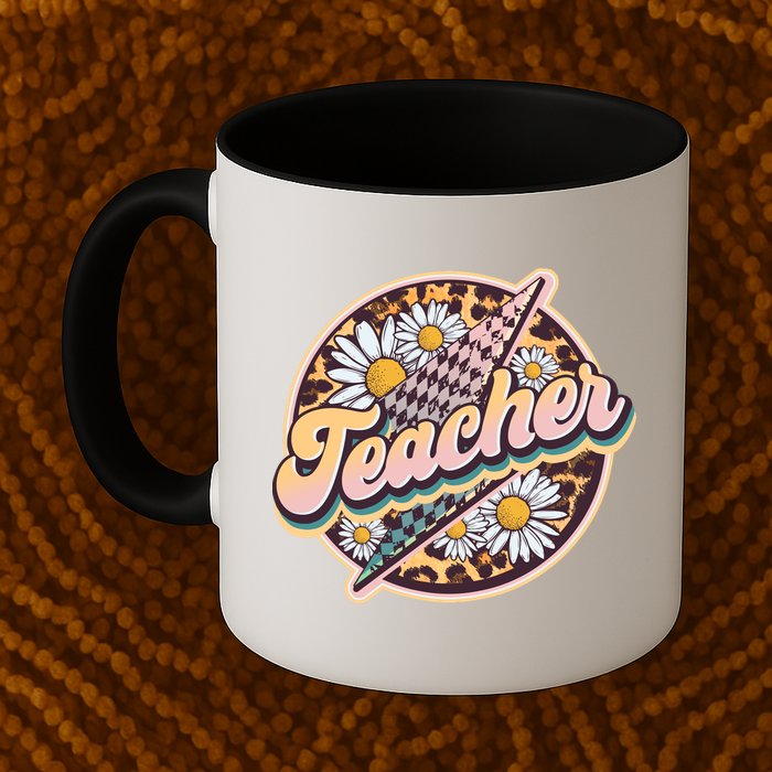 Retro Hippie Teacher Mug