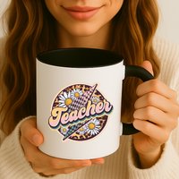 Retro Hippie Teacher Mug