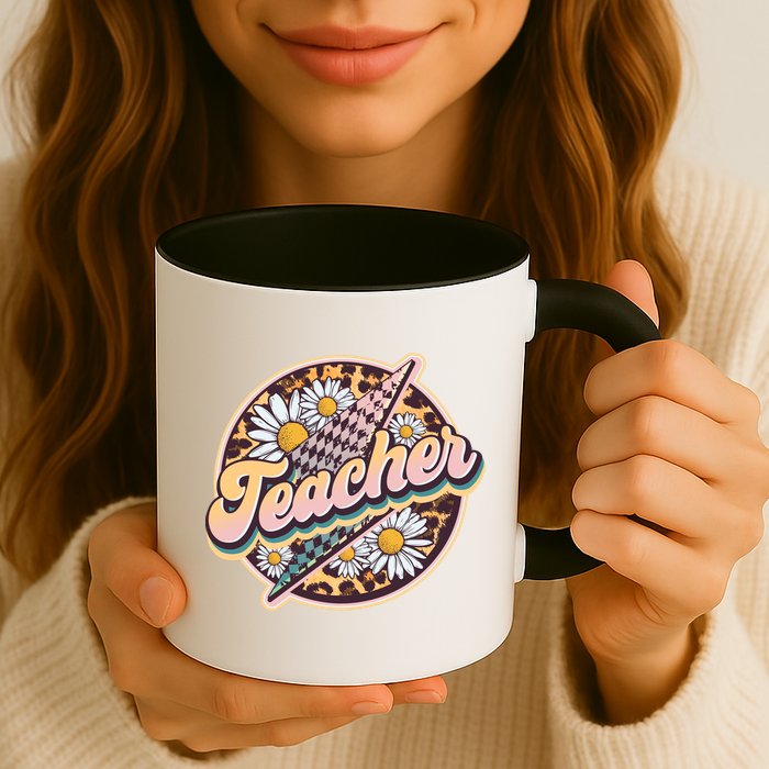 Retro Hippie Teacher Mug