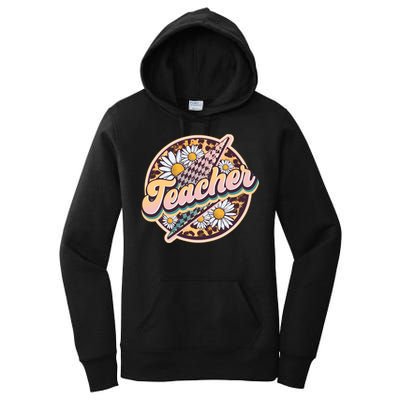 Retro Hippie Teacher Women's Pullover Hoodie