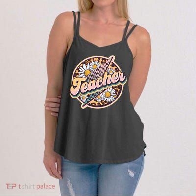 Retro Hippie Teacher Women's Strappy Tank
