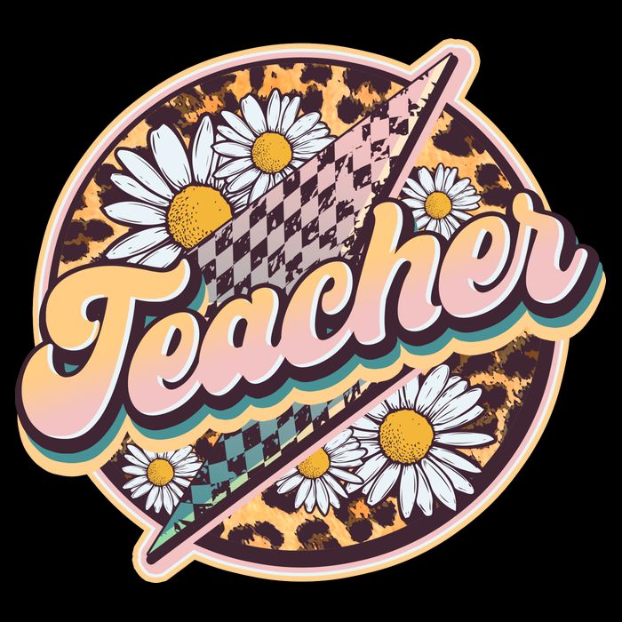 Retro Hippie Teacher Visor