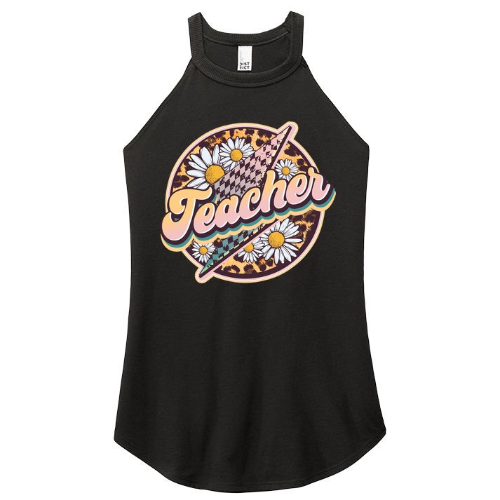 Retro Hippie Teacher Women's Perfect Tri Rocker Tank