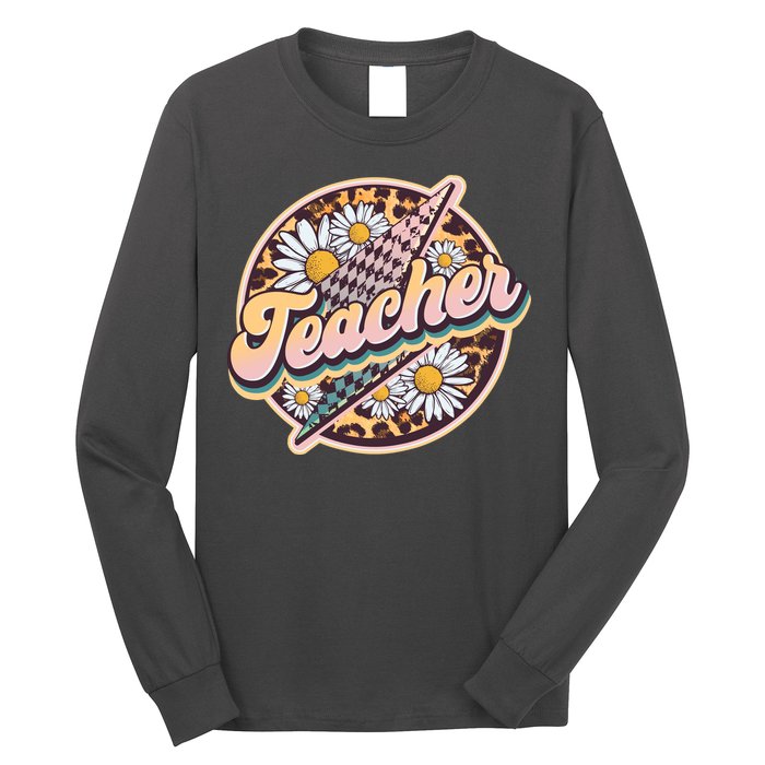 Retro Hippie Teacher Long Sleeve Shirt