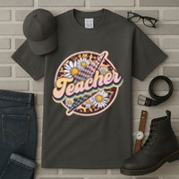 Retro Hippie Teacher Tall T-Shirt
