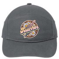 Retro Hippie Teacher 7-Panel Snapback Hat