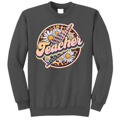 Retro Hippie Teacher Tall Sweatshirt