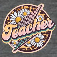 Retro Hippie Teacher Baby Bodysuit