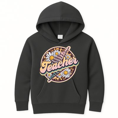 Retro Hippie Teacher Kids Hoodie