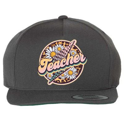 Retro Hippie Teacher Wool Snapback Cap