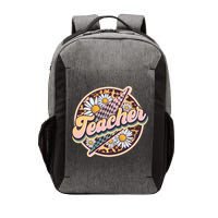 Retro Hippie Teacher Vector Backpack