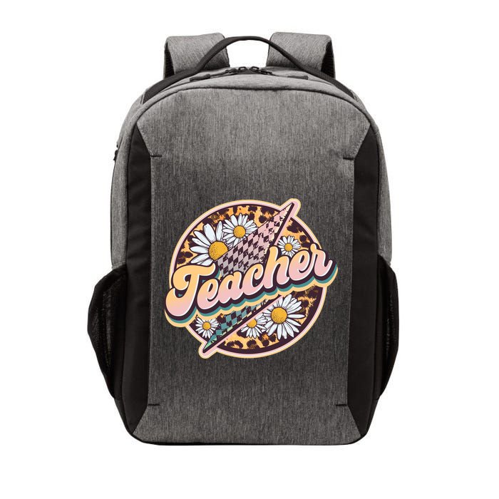 Retro Hippie Teacher Vector Backpack