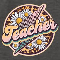 Retro Hippie Teacher Vector Backpack