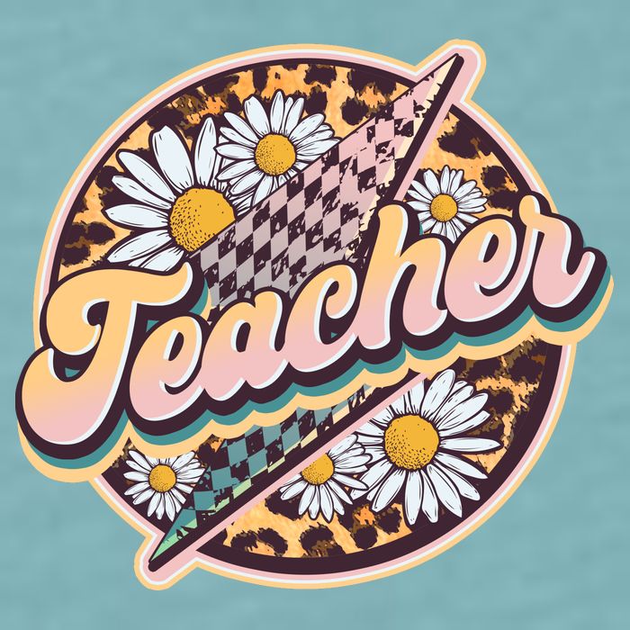 Retro Hippie Teacher Sueded Cloud Jersey T-Shirt