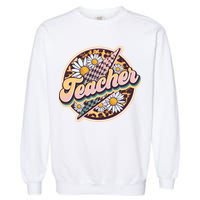 Retro Hippie Teacher Garment-Dyed Sweatshirt