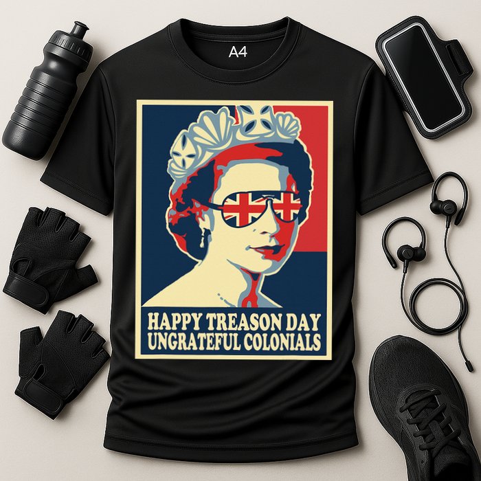 Retro Happy Treason Day 4th Of July British Colonials Flag Performance Shirt