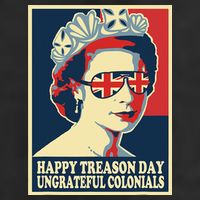 Retro Happy Treason Day 4th Of July British Colonials Flag Beanie