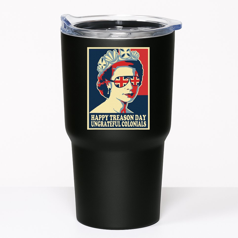Retro Happy Treason Day 4th Of July British Colonials Flag Tumbler