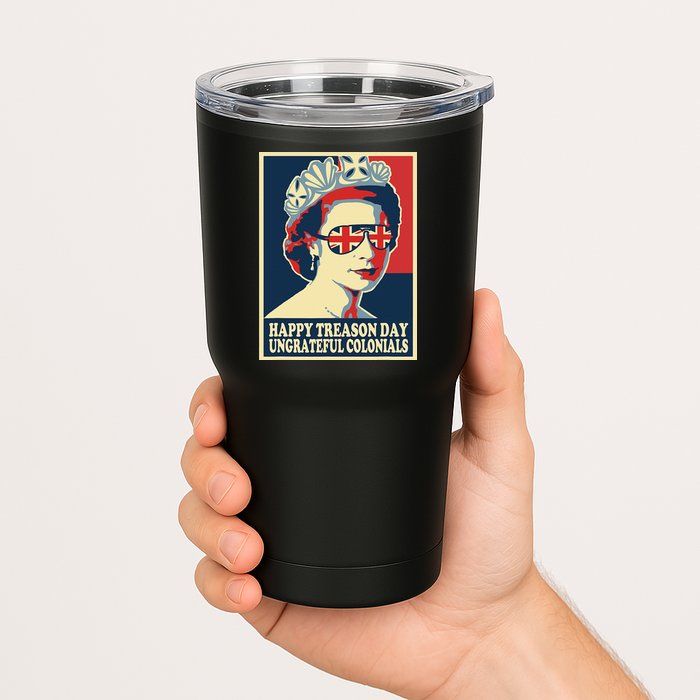 Retro Happy Treason Day 4th Of July British Colonials Flag Tumbler