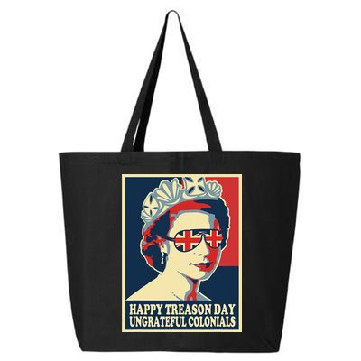 Retro Happy Treason Day 4th Of July British Colonials Flag 25L Jumbo Tote